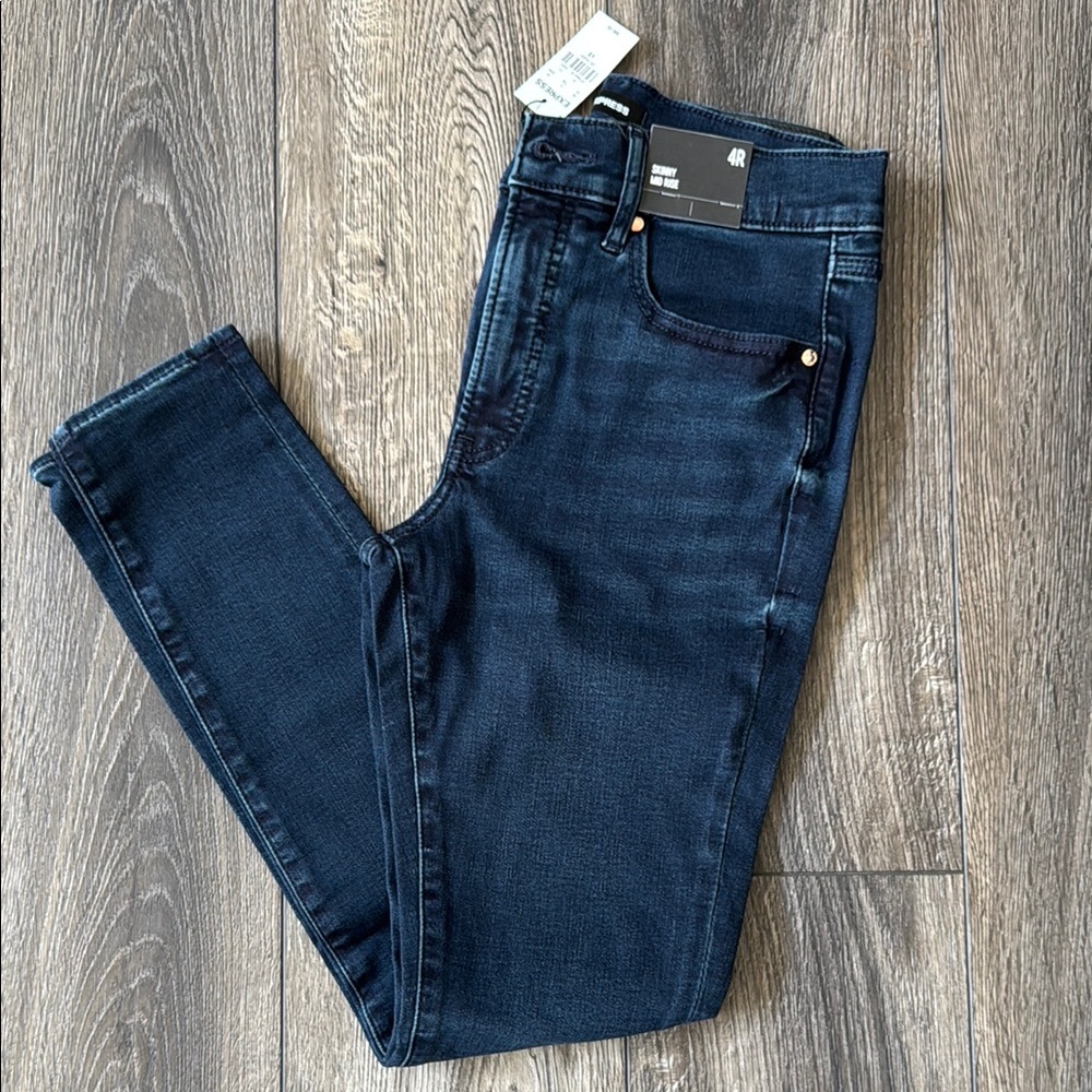 Express Blue Skinny Jeans with Stretch